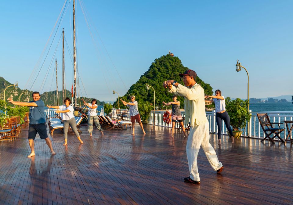 Tai Chi lesson on Indochina Sails