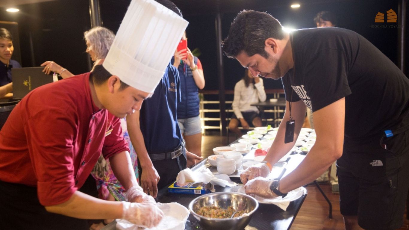 Cooking class on Le Theatre Cruise